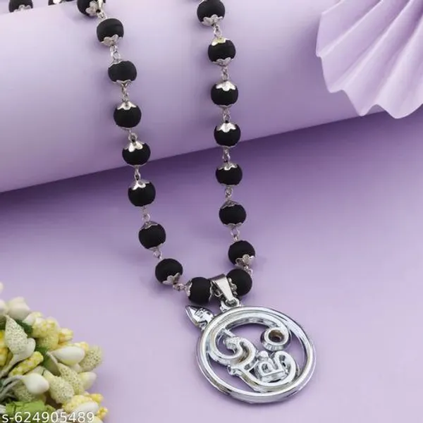 Original_Authentic_karungali_silver_plated_mala_with_Murgan_Trisul_Tilak_locket_8_mm_54_Beads_premium_Quality