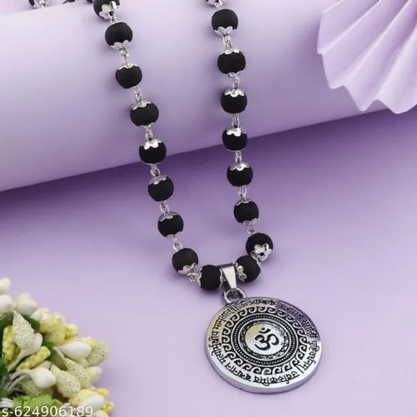 Original_karungali_silver_plated_mala_with_Om_mrityunjay_locket_8_mm_54_Beads_premium_Quality_men_&_women
