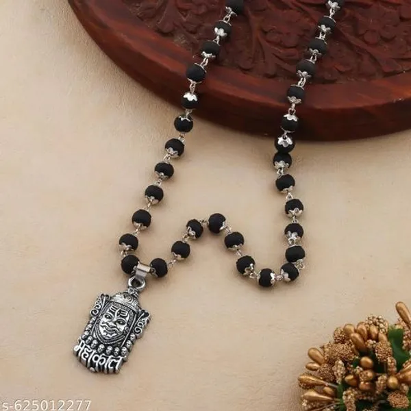 Original_karungali_silver_plated_mala_with_mahakal_locket_8_mm_54_Beads_premium_Quality_men_&_women_Lab_certified