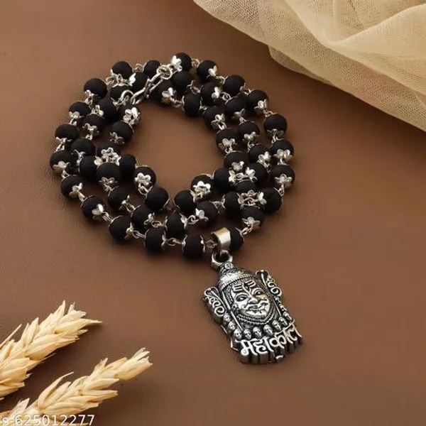 Original_karungali_silver_plated_mala_with_mahakal_locket_8_mm_54_Beads_premium_Quality_men_&_women_Lab_certified