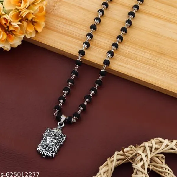 Original_karungali_silver_plated_mala_with_mahakal_locket_8_mm_54_Beads_premium_Quality_men_&_women_Lab_certified