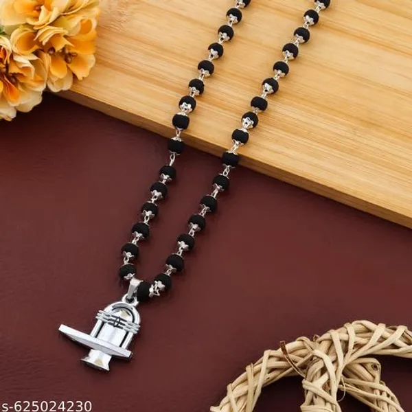 Original_karungali_silver_plated_mala_with_shivling_locket_8_mm_54_Beads_premium_Quality_men_&_women_Lab_certified