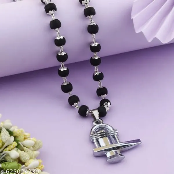 Original_karungali_silver_plated_mala_with_shivling_locket_8_mm_54_Beads_premium_Quality_men_&_women_Lab_certified