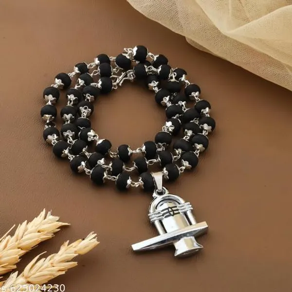 Original_karungali_silver_plated_mala_with_shivling_locket_8_mm_54_Beads_premium_Quality_men_&_women_Lab_certified