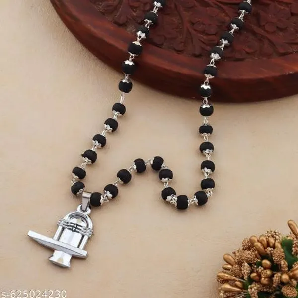 Original_karungali_silver_plated_mala_with_shivling_locket_8_mm_54_Beads_premium_Quality_men_&_women_Lab_certified
