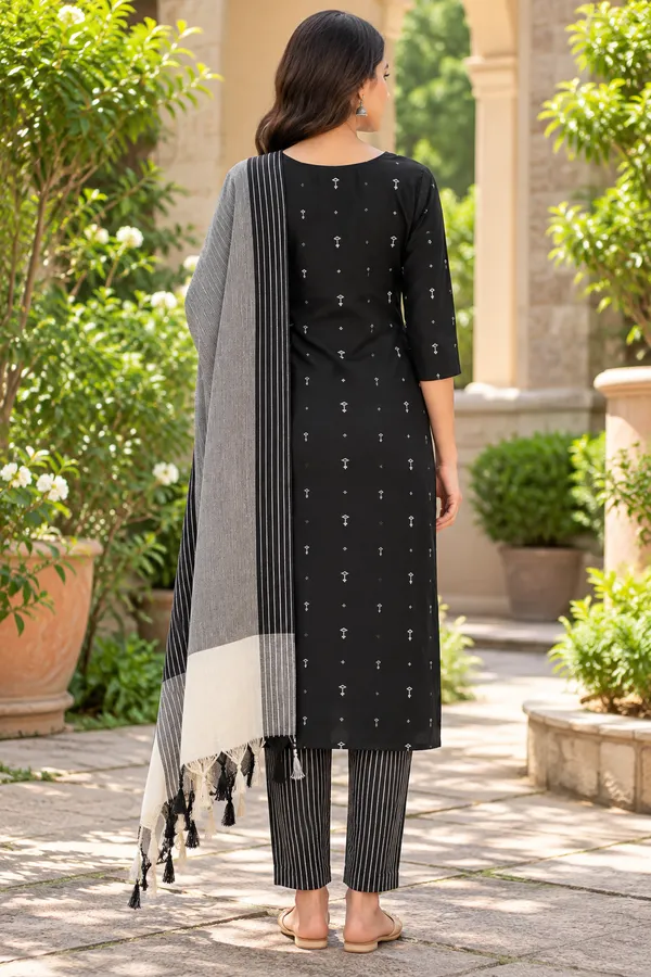 Women’s_South_Cotton_Butta_Kurta_Pant_Dupatta_Set
