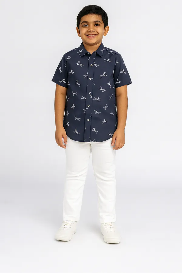 NAVY_BLUE_COLOUR_COTTON_PRINTED_HALF_SLEEVE_SHIRT