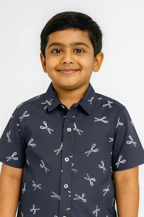 NAVY_BLUE_COLOUR_COTTON_PRINTED_HALF_SLEEVE_SHIRT
