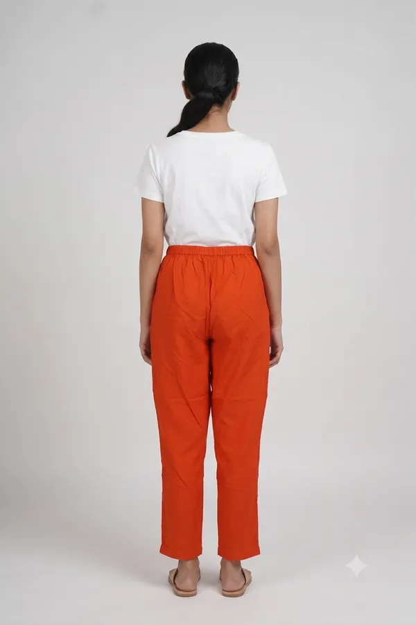 Women's_Orange_Cotton_Straight_Pants_with_Pockets