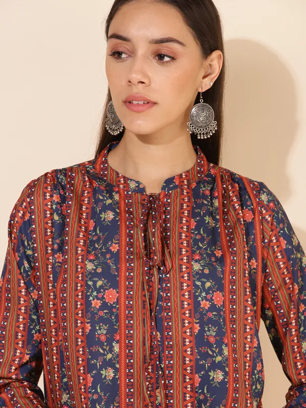 Blue_Crepe_Digital_Floral_Printed_Co-Ord_Set_For_Women