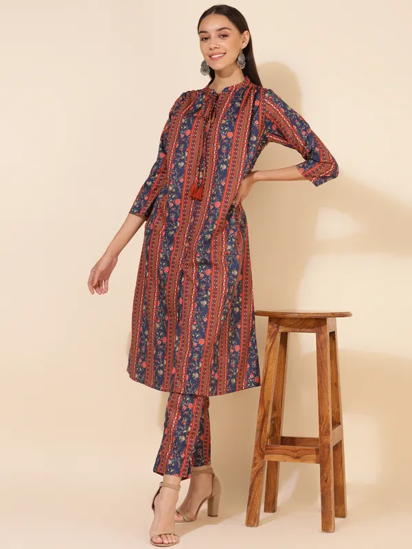 Blue_Crepe_Digital_Floral_Printed_Co-Ord_Set_For_Women