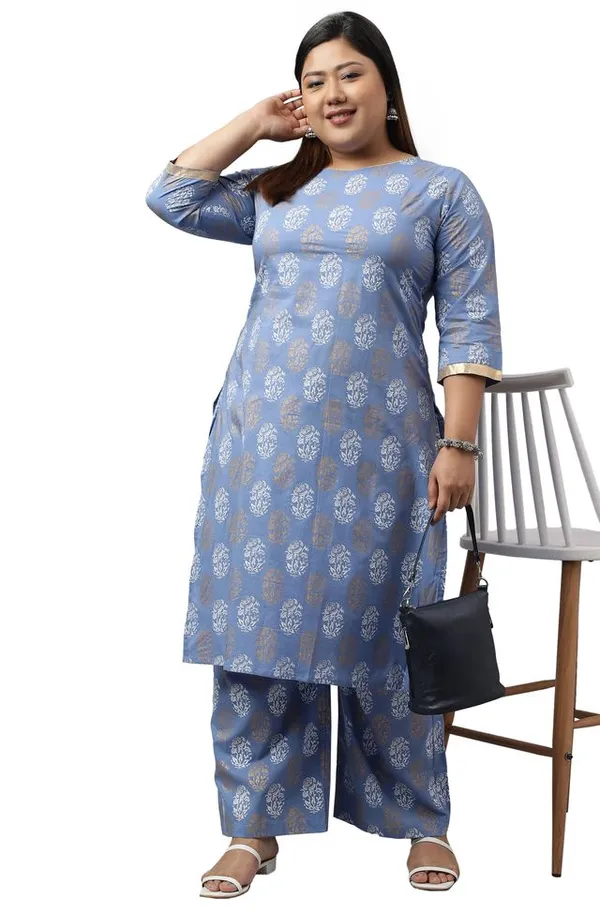 Blue_Cotton_Foil_Printed_Kurta_with_Palazzo