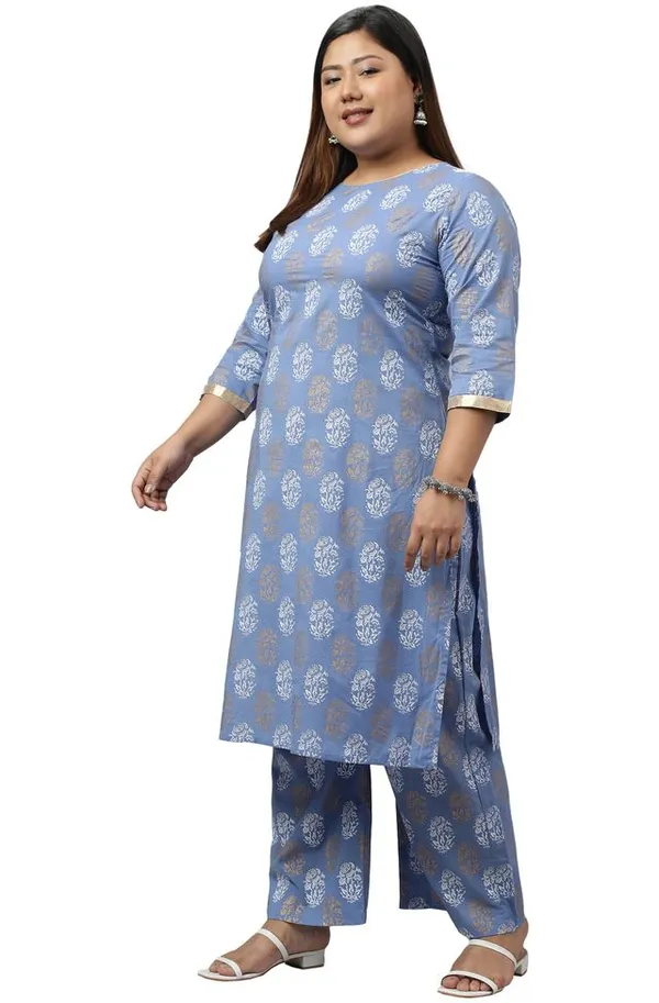 Blue_Cotton_Foil_Printed_Kurta_with_Palazzo