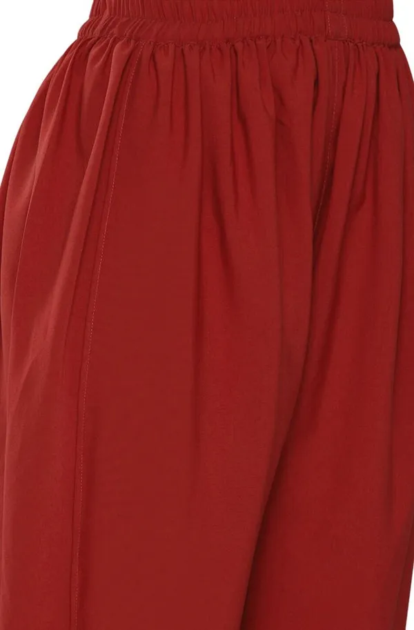 Brick_Red_Crepe_Foil_Printed_Clothing_Set