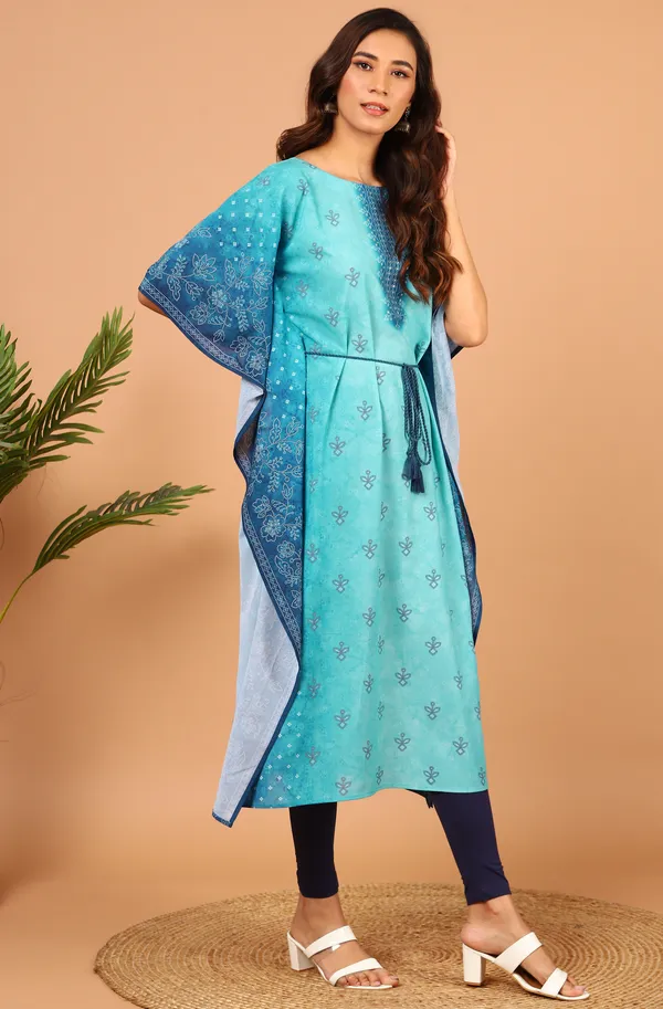 Blue_Poly_Georgette_Kaftan_For_Women