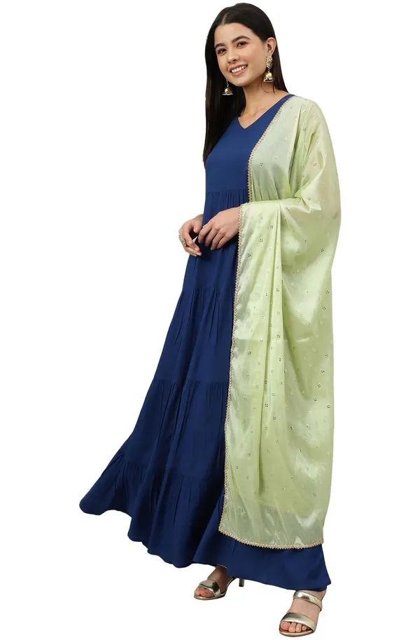 Dark_Blue_Rayon_Solid_Kurta_with_Dupatta