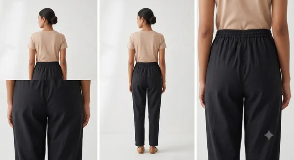 FOLLOWMI_Women's_Solid_Black_Straight_Fit_Cotton_Pants_with_Elastic_Waist_&_Side_Pockets