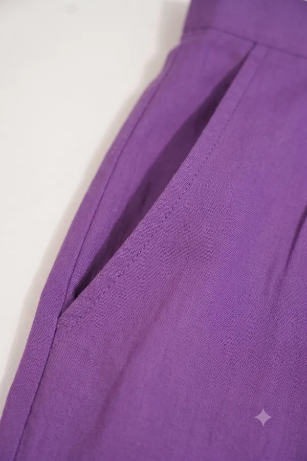 FOLLOWMI_Women's_Solid_Lavender_Straight_Fit_Cotton_Pants_with_Elastic_Waist_&_Side_Pockets