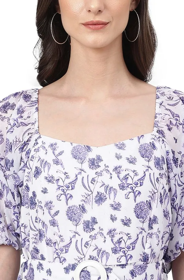 Georgette_Floral_Print_Flared_Western_Dress