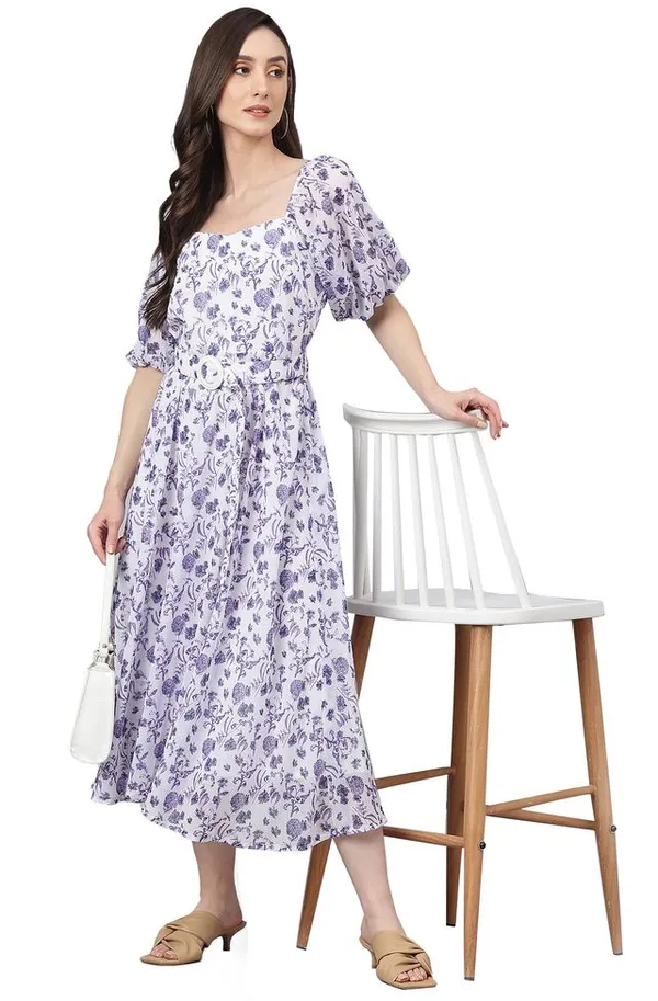Georgette_Floral_Print_Flared_Western_Dress