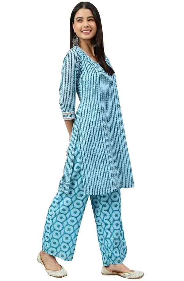 Georgette_Shibori_Print_Straight_Kurta_With_Palazzo