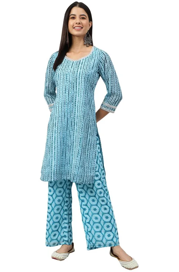 Georgette_Shibori_Print_Straight_Kurta_With_Palazzo