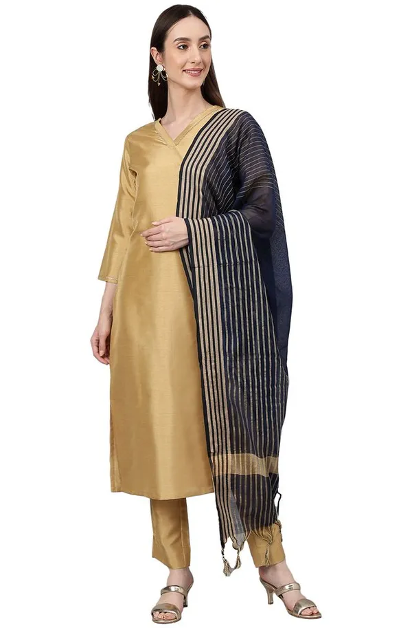 Gold_Crepe_Silk_Solid_Kurta_with_Pant_and_Dupatta