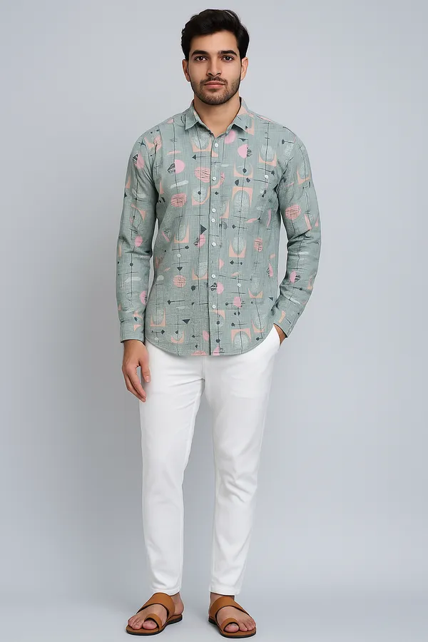 MENS_GREEN_COLOUR_IMPORTED_DESIGN_HALF_SLEVEES_SHIRT