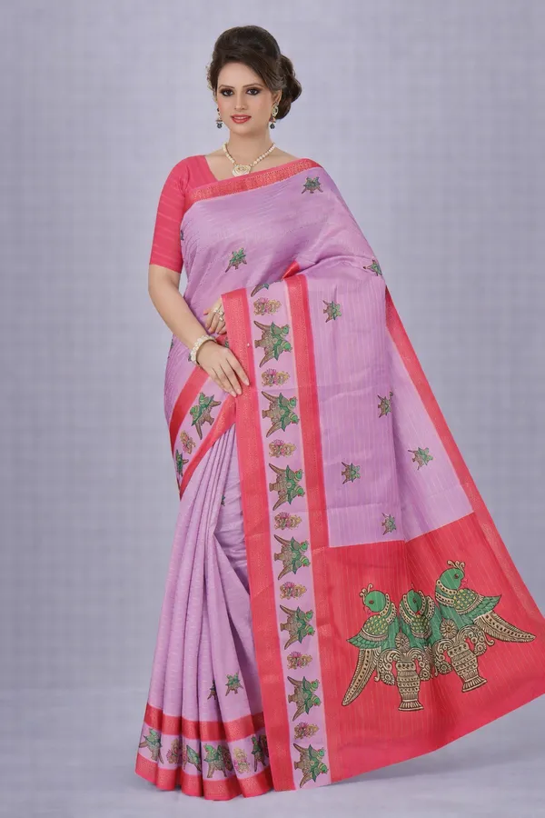 Lavender_Mangalgiri_Silk_Saree_with_Traditional_Parrot_Pallu_&_Contrast_Pink_Border