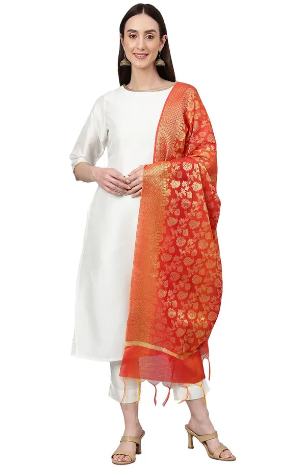 Off_White_Crepe_Silk_Solid_Kurta_with_Pant_and_Dupatta