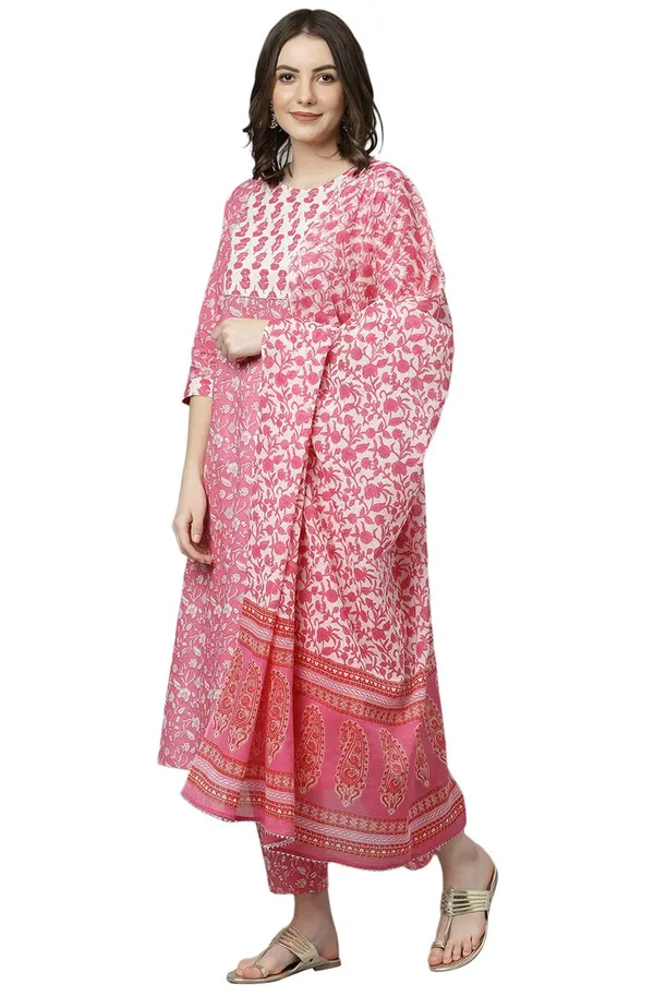 Pink_Cotton_Kurta_with_Pant_and_Dupatta_For_Women