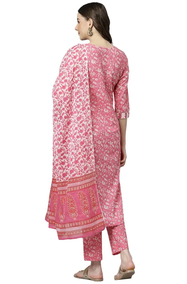 Pink_Cotton_Kurta_with_Pant_and_Dupatta_For_Women