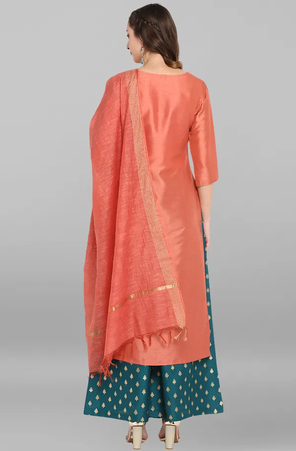 Pink_Poly_Silk_Kurta_With_Palazzo_And_Dupatta_For_Women