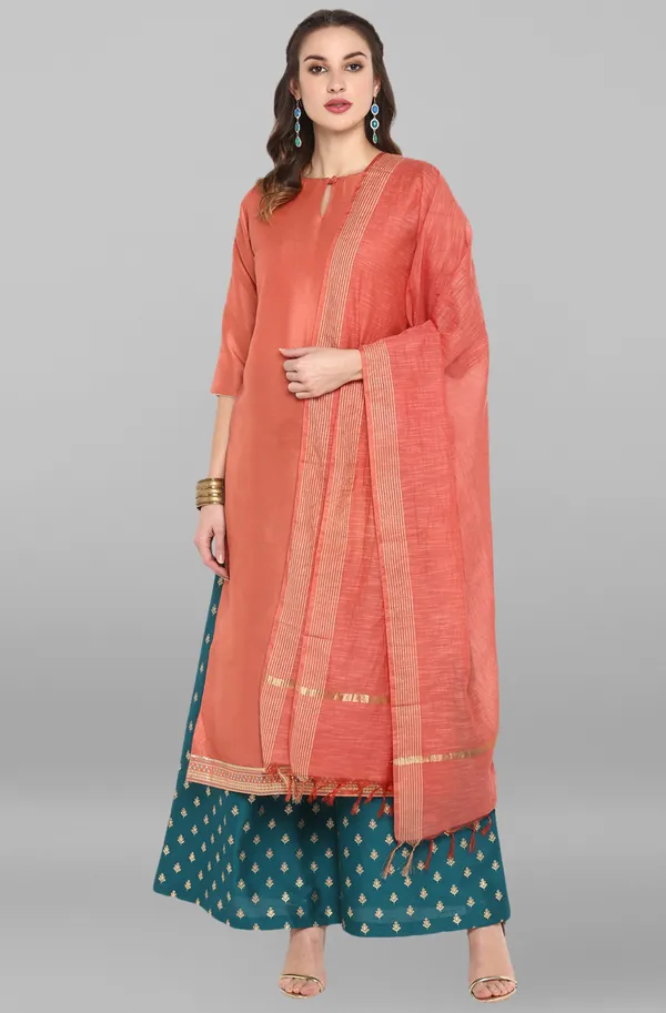 Pink_Poly_Silk_Kurta_With_Palazzo_And_Dupatta_For_Women