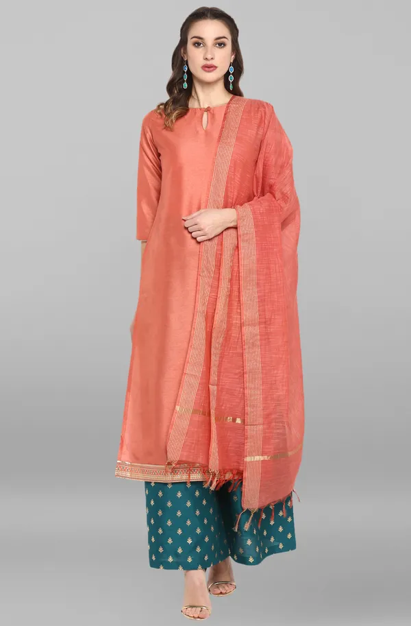 Pink_Poly_Silk_Kurta_With_Palazzo_And_Dupatta_For_Women