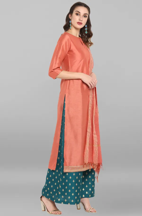 Pink_Poly_Silk_Kurta_With_Palazzo_And_Dupatta_For_Women