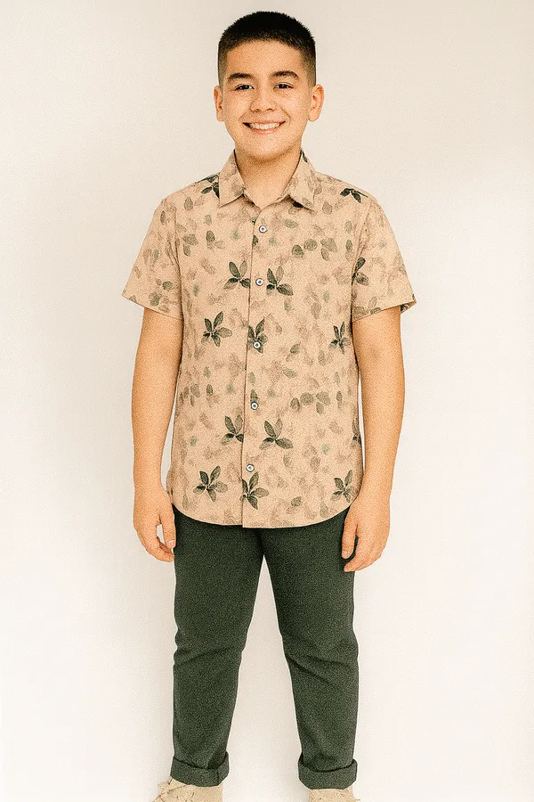 PEACH_COLOUR_PRINTED_SHIRTS