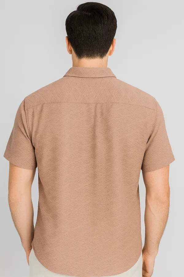 MENS_DUSTY_PEACH_COLOUR_JACQUARD_DESIGN_HALF_SLEVEES_SHIRT