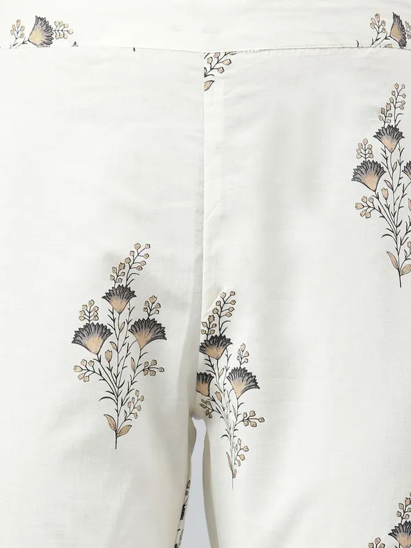 Womens_Cream_Cotton_Kaftan_With_Pant