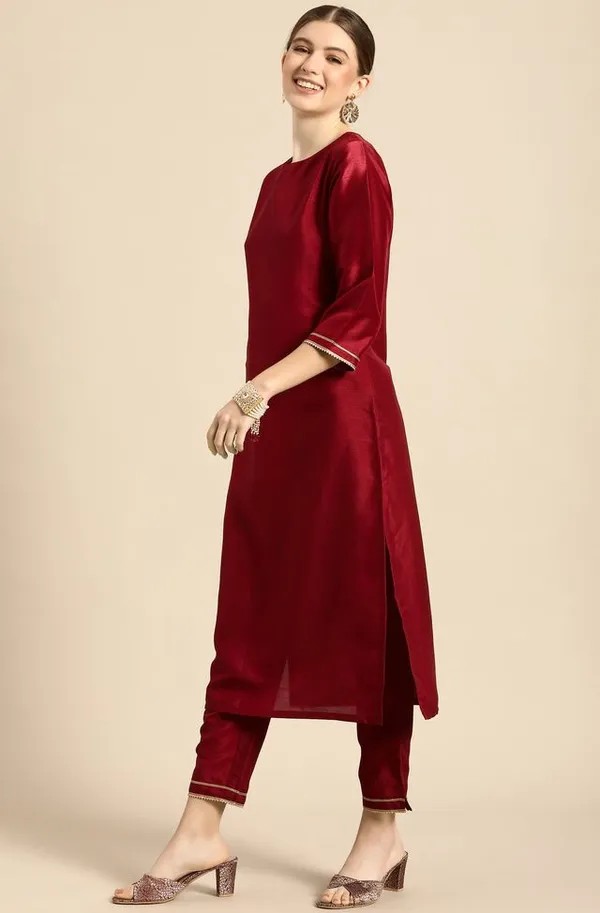 Womens_Maroon_Embroidered_Straight_Kurta_Set