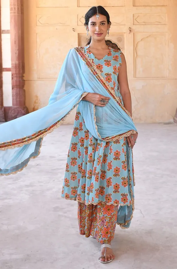 Womens_Mint_Blue_Cotton_Floral_Print_Kurta_with_Palazzo_and_Dupatta