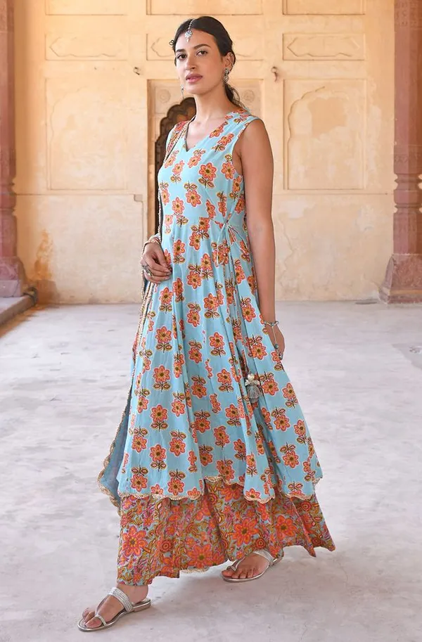Womens_Mint_Blue_Cotton_Floral_Print_Kurta_with_Palazzo_and_Dupatta