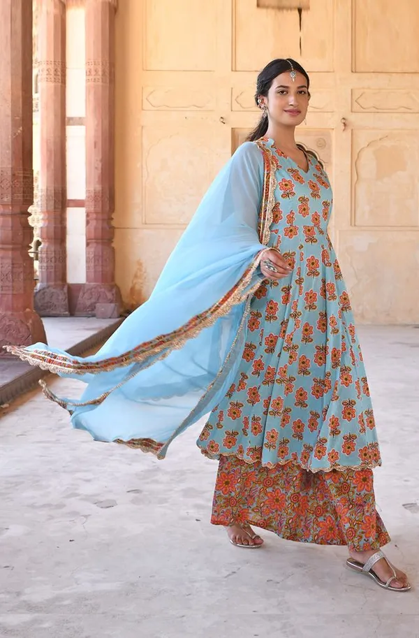 Womens_Mint_Blue_Cotton_Floral_Print_Kurta_with_Palazzo_and_Dupatta