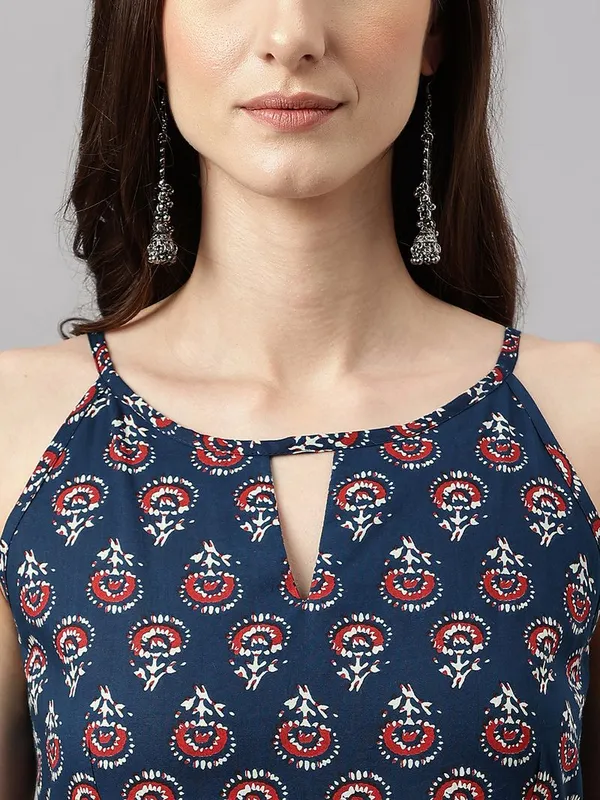 Womens_Navy_Blue_Cotton_Botanical_Print_Anarkali_Kurta