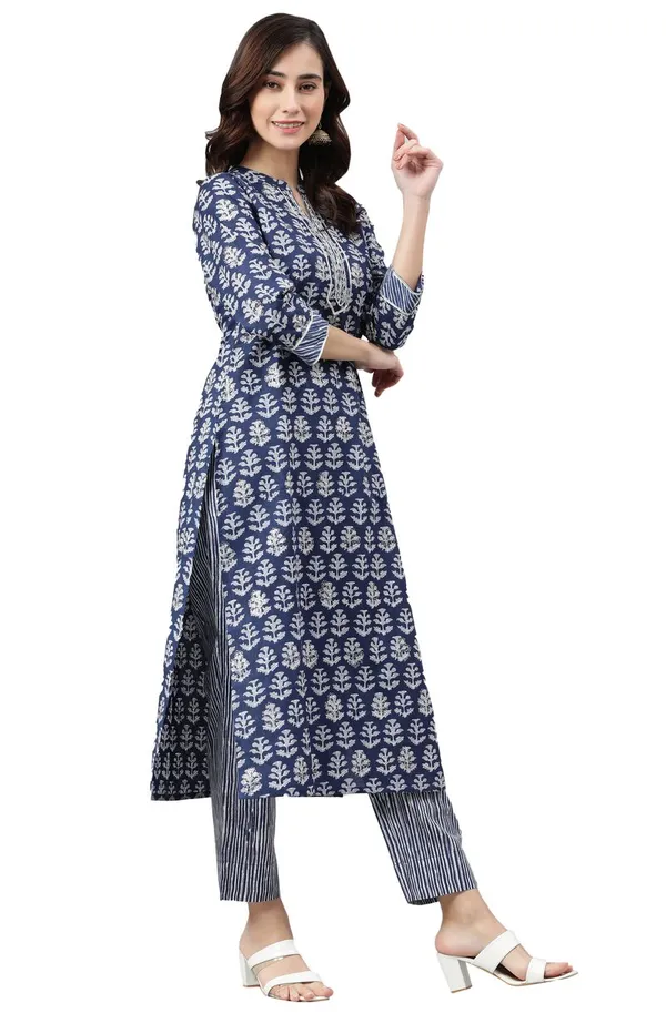 Womens_Navy_Blue_Cotton_Kurta_with_Pant