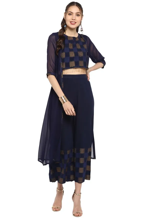 Womens_Navy_Blue_Poly_Crepe_Crop_Top_with_Palazzo_and_Shrug