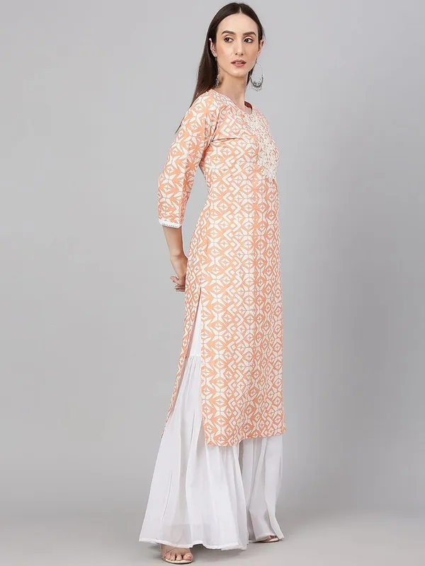 Womens_Peach_Cotton_Printed_Straight_Kurta