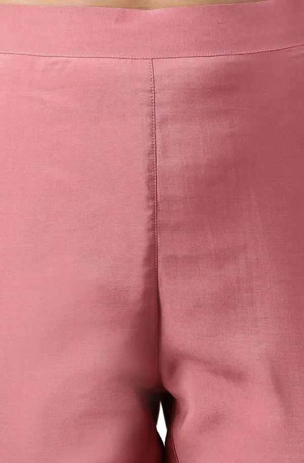 Womens_Rose_Red_Polyester_Solid_Kurta_with_Pant