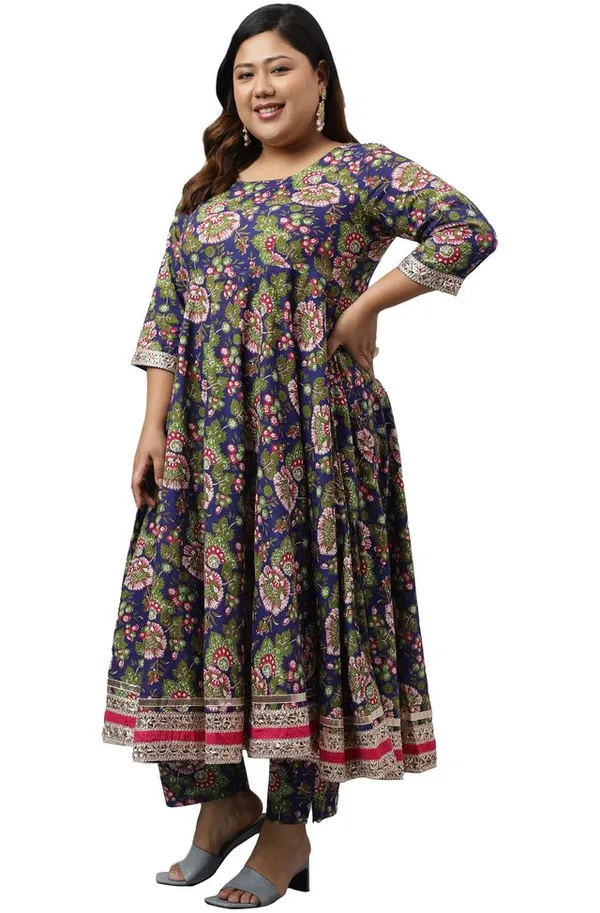 Royal_Floral_Anarkali_Kurta_Set_–_Navy_&_Pink