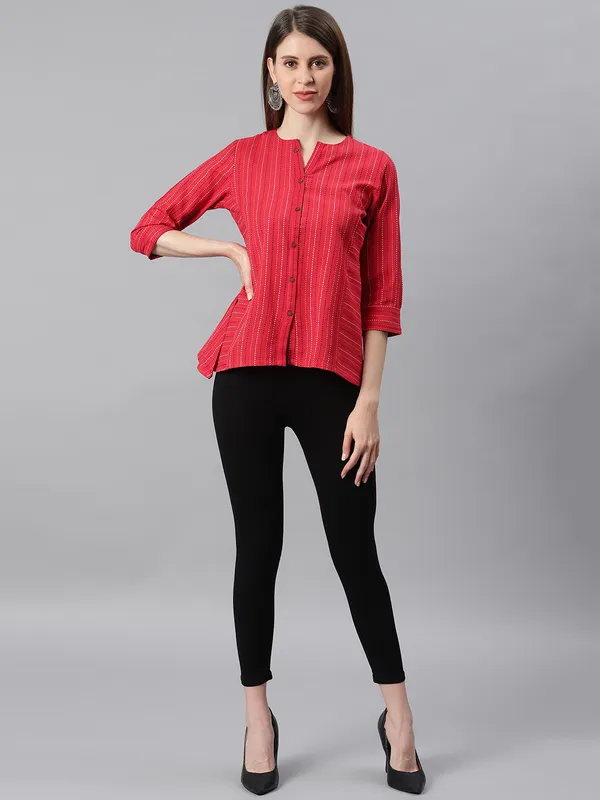 Black_and_Orange_Rayon_Blend_Leggings_With_Elasticated_Waist_For_Women_Combo_Set_(Pack_Of_2)